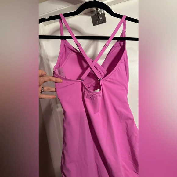 NWT CALIA Women's Tie Front One Piece Swimsuit Pink Geranium 6 - Picture 5 of 9